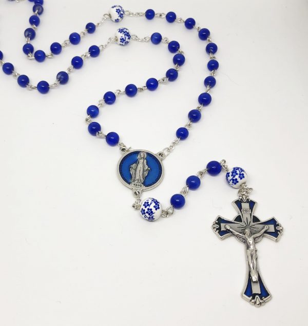 Marie’s Royal Blue Forget-Me-Not Rosary | HillTop Rosaries